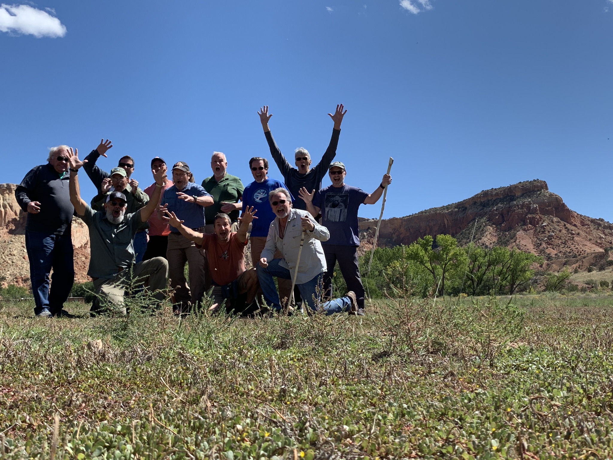 Men together in the landscape at a U.S. retreat
